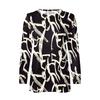Women's Round Neck Tops Cotton Women's Casual Fashion Print  Long Sleeve O-Neck Pullover Top Blouse