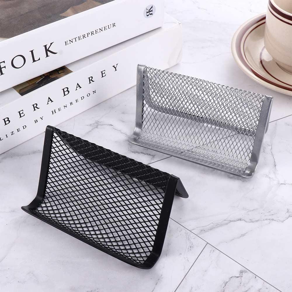 Holder Metal Mesh Desk Business Holders Name Card Holder Card Display Stands Business Card Holder
