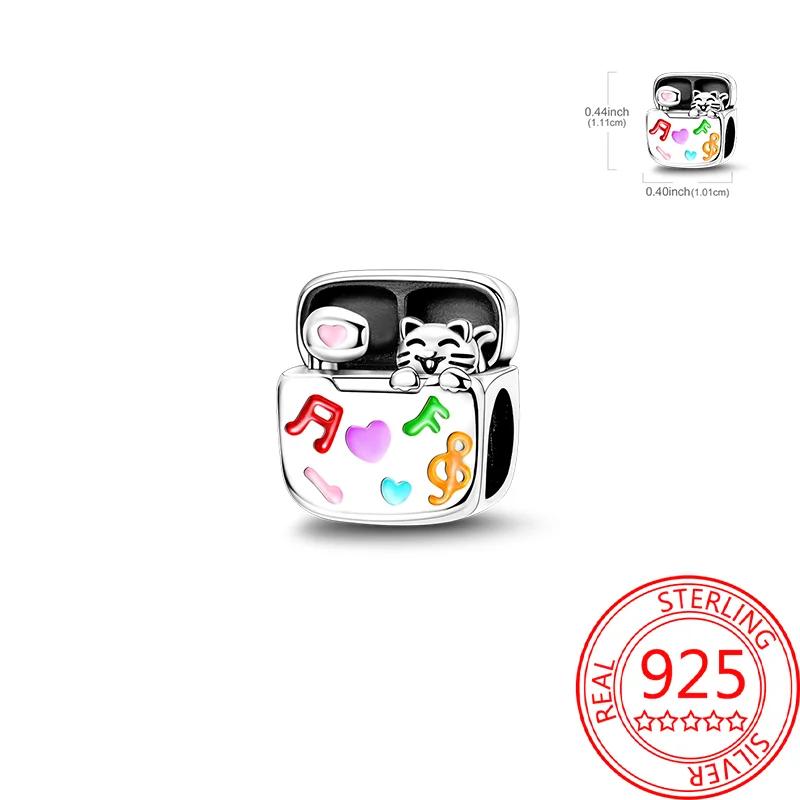 Brand New Copper Metal Cute Animals Charm Bead Component Love Pet Cat Claw Bead Components Heart Pink Zircon Hollow-carved Do It Yourself Authentic