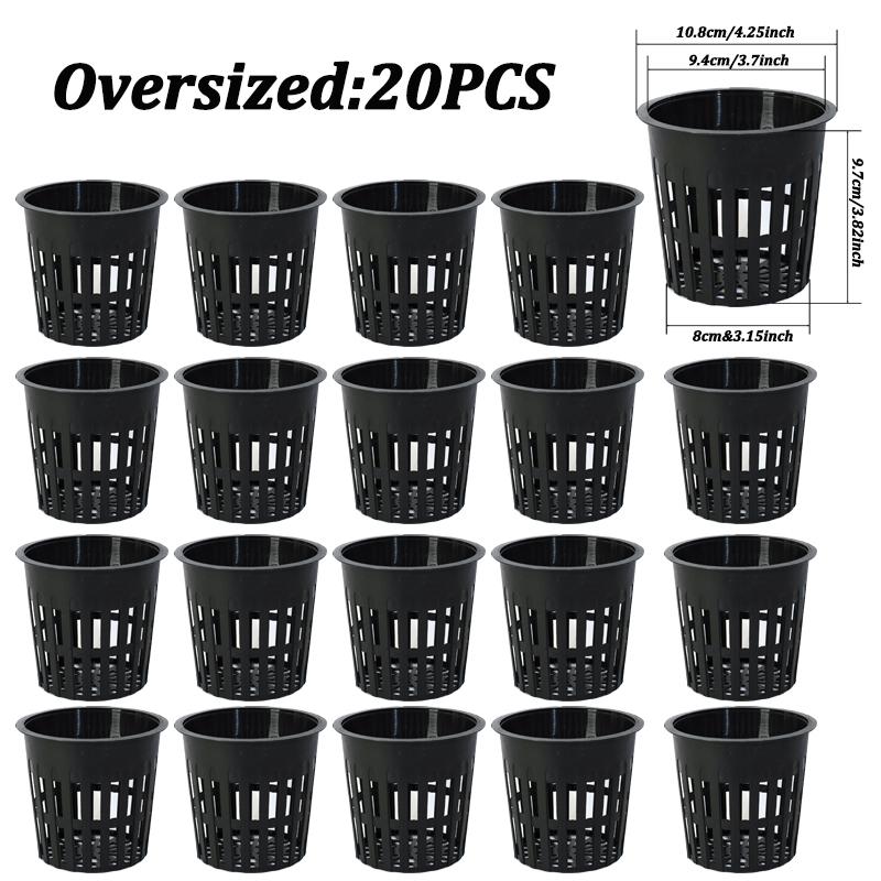 20Pcs Garden Planting Nursery Basket with Mesh Net Planter Hydroponic Cups Vegetable Soilless Slotted Mesh Grow Pots