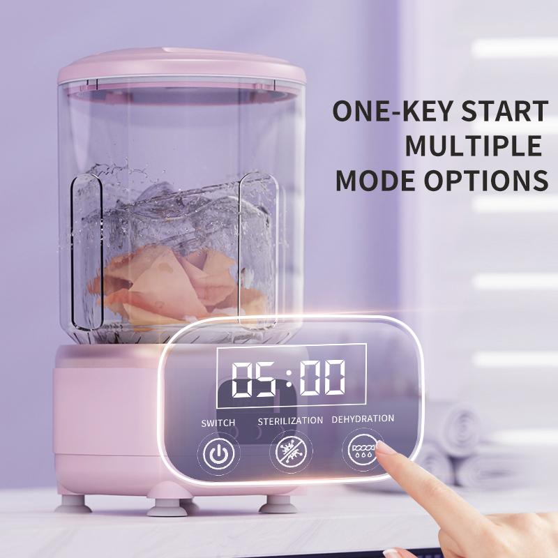 2L Wash & Dehydration-in-One Washing Machine with 390 High-Power Motor, Automatic Spin-Drying, Mini Washing Cup, and Portable Wireless Charging