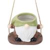 Swing Plant Pot Resin Cute Faceless Gnome Figurine Decorative Hanging Planter for Indoor Outdoor