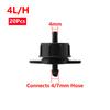 Garden Drip Irrigation System Fittings 2L/4L/8L Pressure Compensated Dripper Detachable/Washable Flow Stabilizer 20/50/100 Pcs