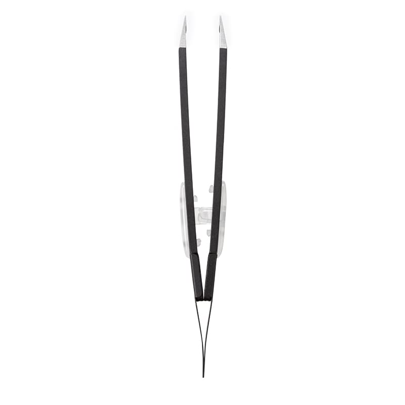 Green Bell Amazing Tweezers that Pull Out Straight Hair Without Angled Black Slipping, Tip,
