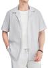 [Enlision] Open Collar Shirt, Short Sleeve, Breathable, Quick-Drying, Lightweight, Plain, Casual, Cotton Linen Fabric, Sweat-Absorbing, Summer, Cool,