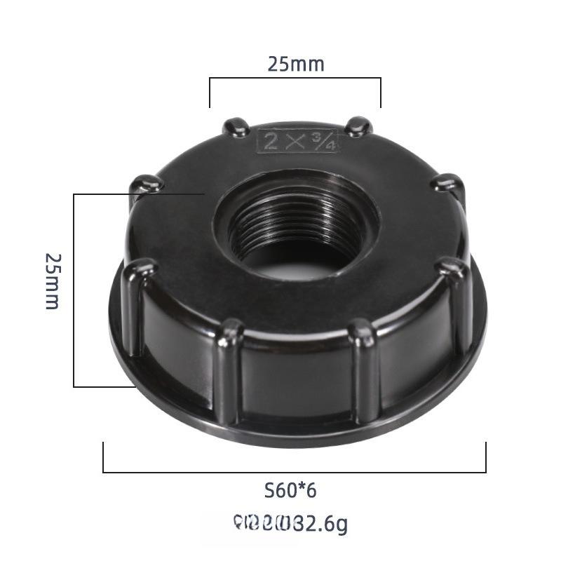 IBC Tank Adapter S60 X 1/2" 3/4' 1" 1.5 2" 63/75/80/100mm Thread Connector Ton Barrel Connect 1000 Liter IBC Tank Fitting