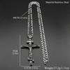 Vintage Orthodox Jesus Cross Pendant Necklace for Women Men Silver Color Stainless Steel Crucifix Baptism Hip Hop Chain Jewelry