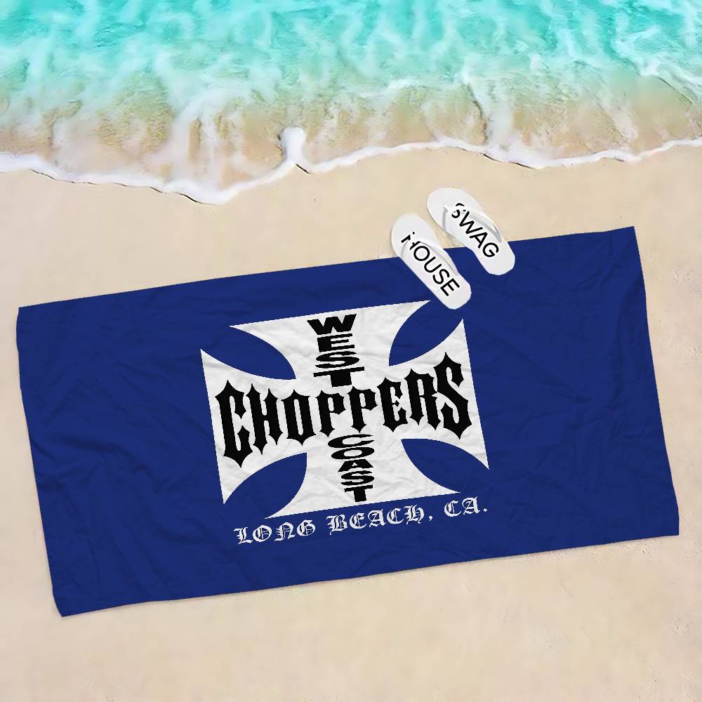 West C-Coast C-Choppers Bath Towel Microfiber Soft Water Absorbing Breathable For Girl Kids Decorative Cartoon Beach Towel