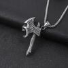 Nordic Viking Axe Skull Necklace 350