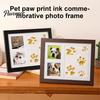 Customized Pet Keepsake Paw Print Commemorative Photo Frame, Dog And Cat Memory Display, Handmade DIY Ink Pad Soft Space Mud Set for Owners