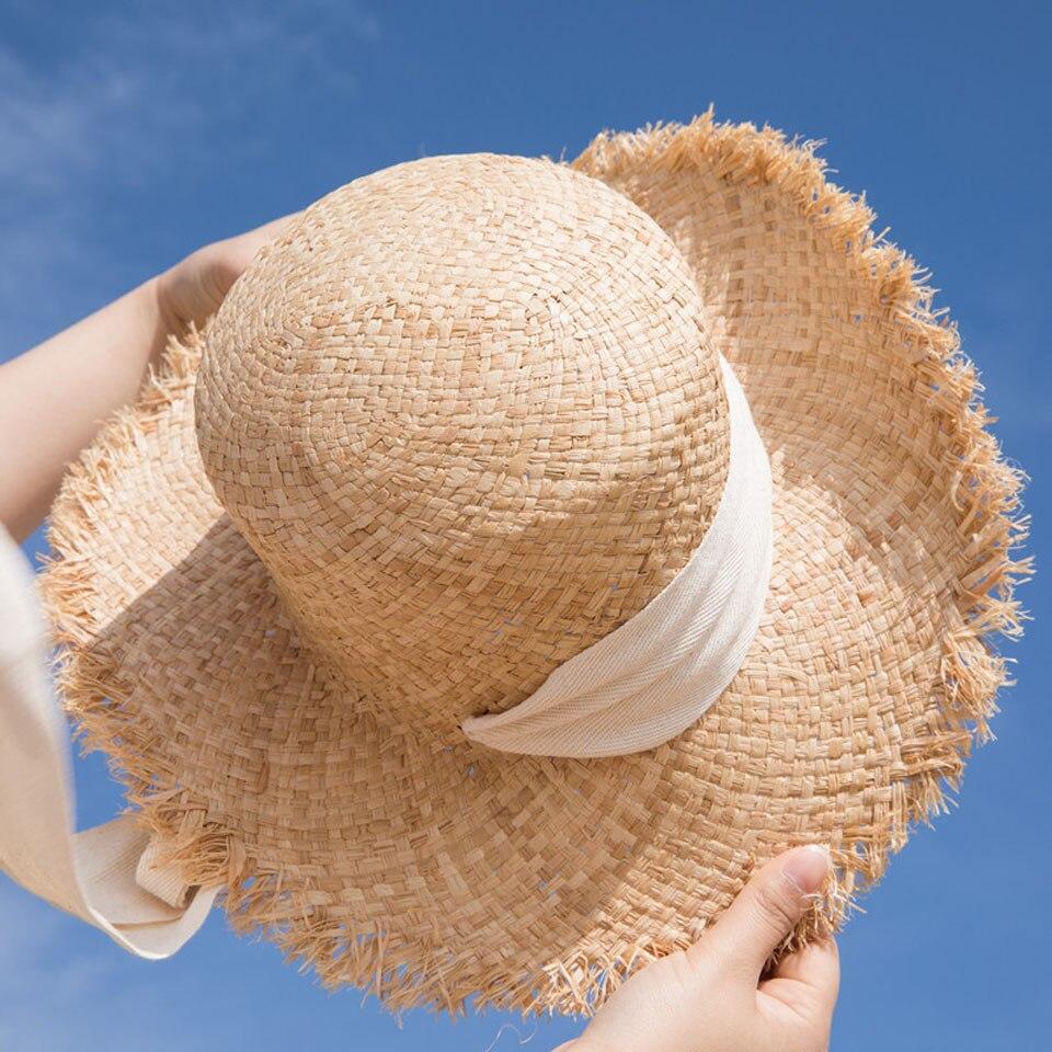 Real Raffia Straw Sun Hat Large 