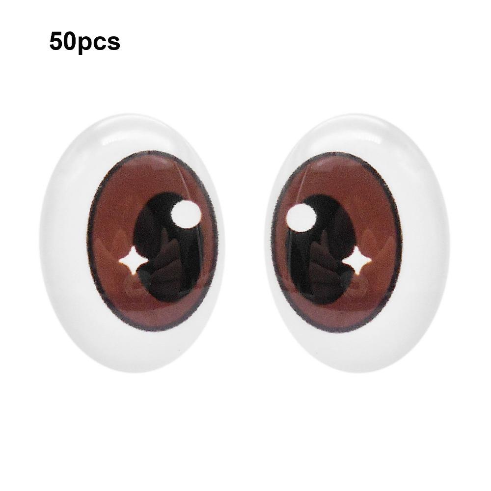 50pcs High Transparency Doll Eyes Accessories Crystal Simulation Glass Eye Patches