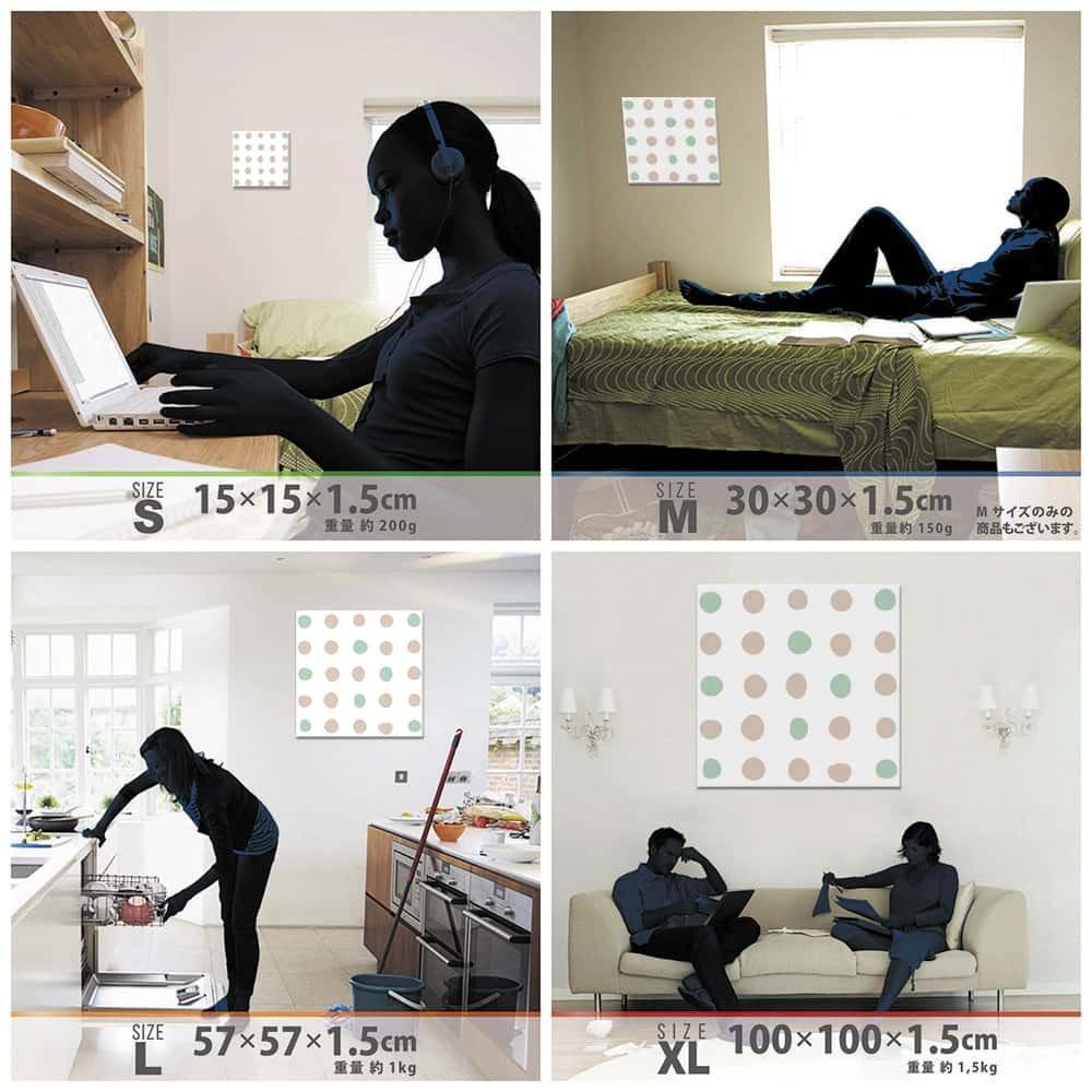 Nordic Dot Art 57cm x Made in Stylish Interior Living Room Fabric Panel Panel, 57cm, Large, Japan, Poster, Decor, Decor, Pastel, Modern, Geometric,