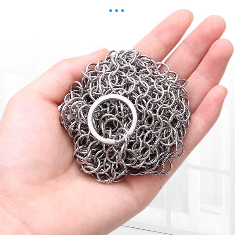 Kitchen Cleaning Stainless Steel Cleaner Scrubber  Reusable Washing Net Rust Pot Remover Cleaning Tool for Home