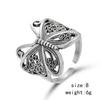 Retro Boho Vlinderring Voor Vrouwen Mode Zilverkleurig Uil Engelenvleugel Kat Dier Onregelmatige Openingsringen Vintage Sieraden Cadeau