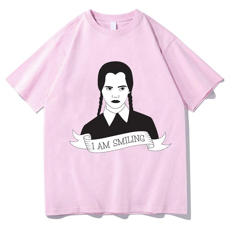 Потрясающая Унисекс Футболка Среда из Семейки Аддамс Костюм для Косплея Рождественская Вечеринка Реквизит GirlPink,S