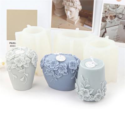New Nordic Rattan Flowers Silicone Candle Mold Gypsum Form Carving Art Aromatherapy Plaster Home Decoration Mold Wedding Gift