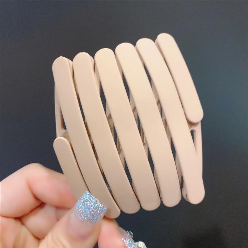 Składana opaska Morandi i retro francuska spinka do włosów na lato