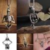 Punk Style Punished Man Skull Pendant Necklace For Men Vintage Personalized Necklace Party Jewelry Accessories Halloween Gifts