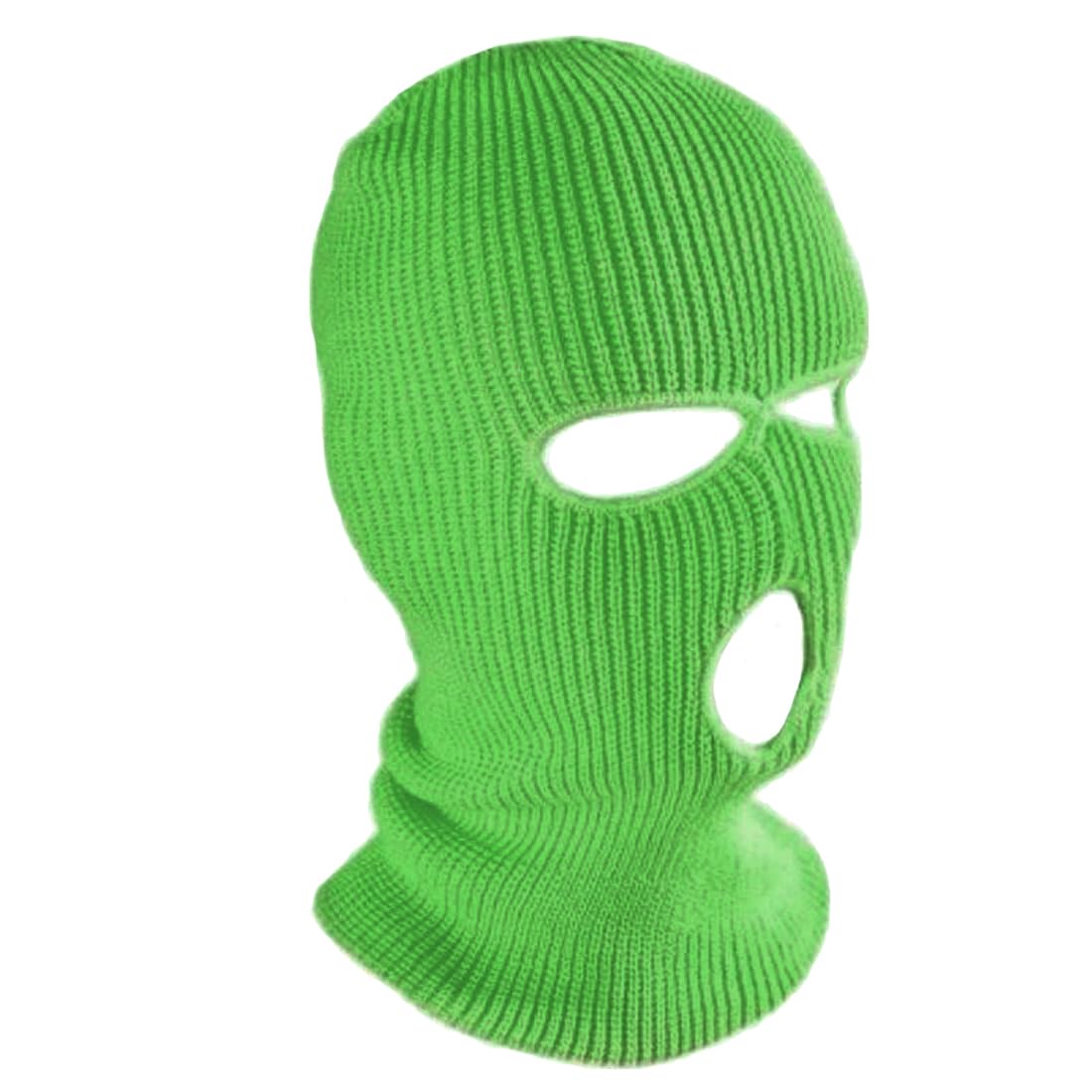 [Trifong] Balaclava, Knit, Cold Protection, Green, Fluorescent, Balaclava, For Winter, 62.0 cm зелёный