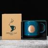 Chaxun Ceramic Coffee Mug with Copper Emblem