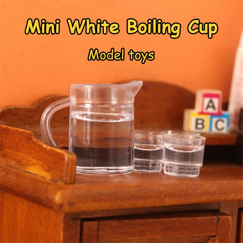 1Set 1:12 Dollhouse Miniature Kettle Lemon Water Cup Beverage Tea Set Kids Pretend Play Toy Doll House Accessories