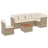 VidaXL Salon de jardin avec coussins 7 pcs beige résine tressée 3223664
