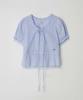 Hauseuobeupondeu Sheer Layered String Half Blouse_Blue