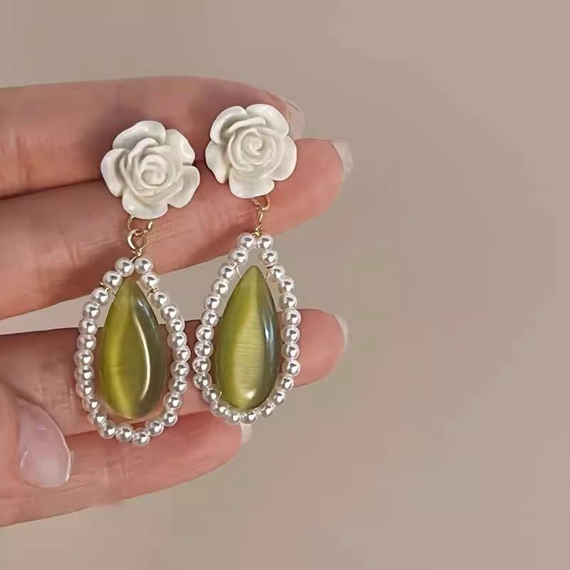 Pendientes de Colores para Verano Pendientes de Botón para Mujer Pendientes de Flor Dopamina