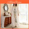 Embroidered Dubai Arabian Muslim Women Loose Dress Eid Robe