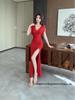 Elegant Nightclub Evening Gown & Spa Technician Uniform