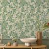 VEELIKE Wallpaper Stickers, Light Green Plant Pattern Botanical Wallpaper, Cutting Sheet, Stick-On Wallpaper for Fusuma Doors, Peel-Off Wallpaper, Sel