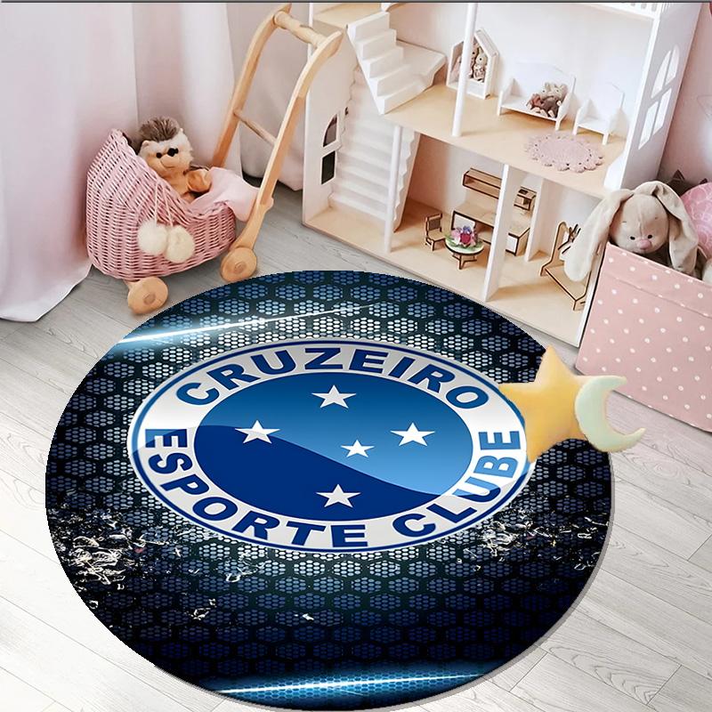 1PC round rug Fc Stars Shine Printed Round Area Rug ,Rug For Home Office, Round Chair Rug, Decorative Carpet Fan gifts Christmas gift