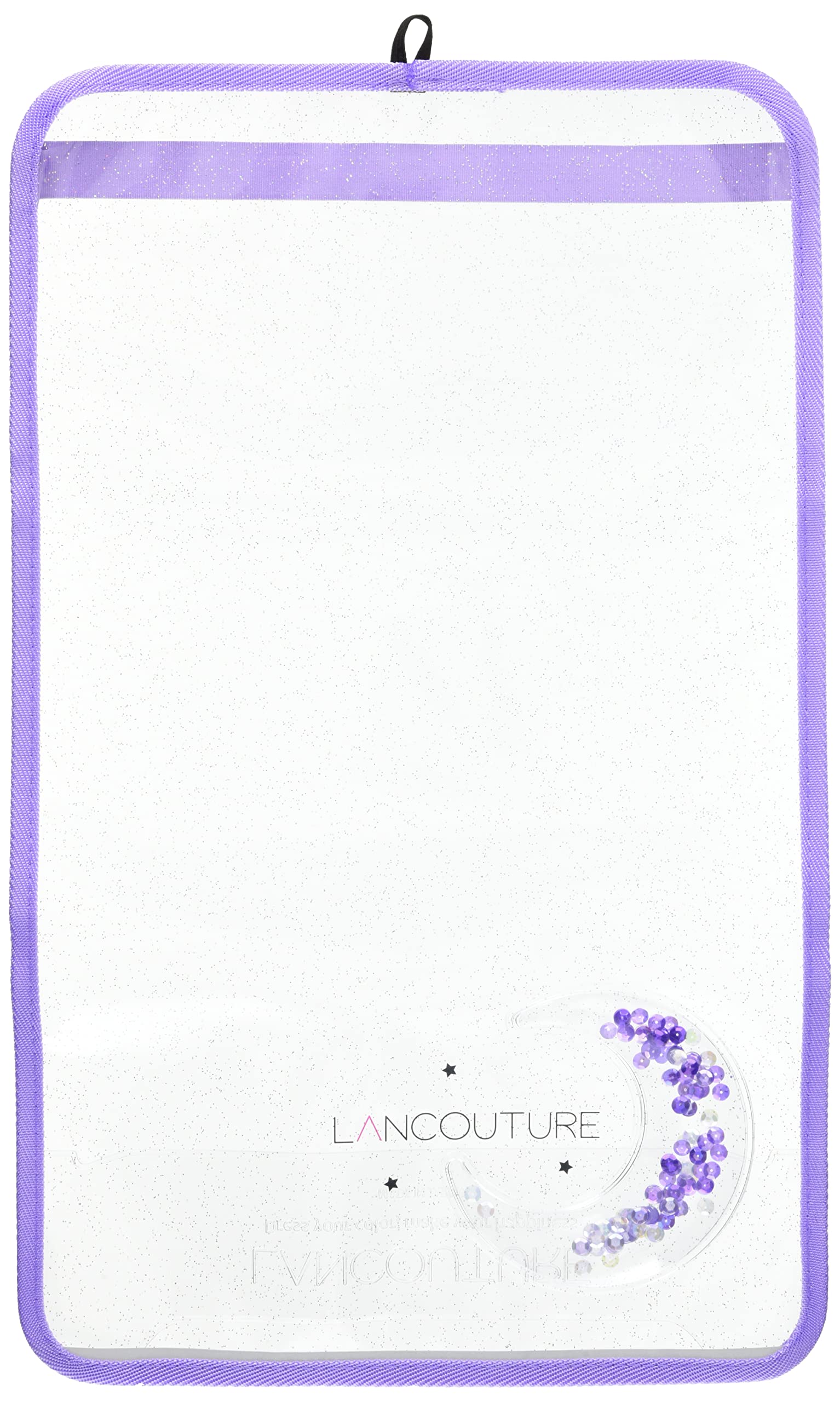 

Ranktulle School Backpack Glitter Fabric with Sequins Purple Cover, (LL), Girls RLC5-3302, (018)