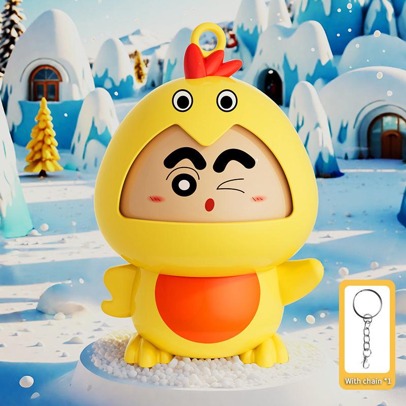 Cartoon Q Version Face Changing Doll Keychain Decompression Toys Keyring Exquisite Backpack Decoration Accessories Gifts