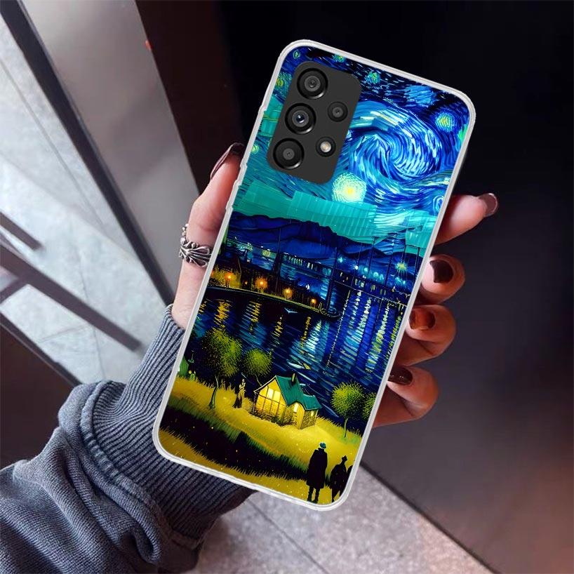 Starry Night Van Gogh Art Phone Case For Samsung Galaxy A12 A52S A42 A32 A22 A51 A50 Note 20 Ultra 10 S10 Plus A71 A70 A31 A30 A
