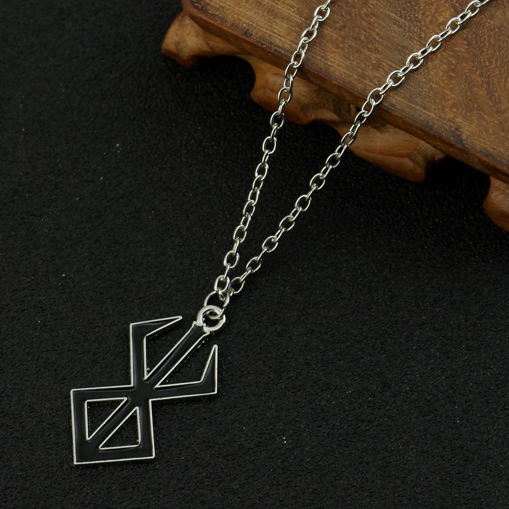 Anime Berserk Symbol Logo Necklace Trendy Fashion Guts Sword Logo Pendants Cosplay Jewelry Decoration Necklace Props Gifts