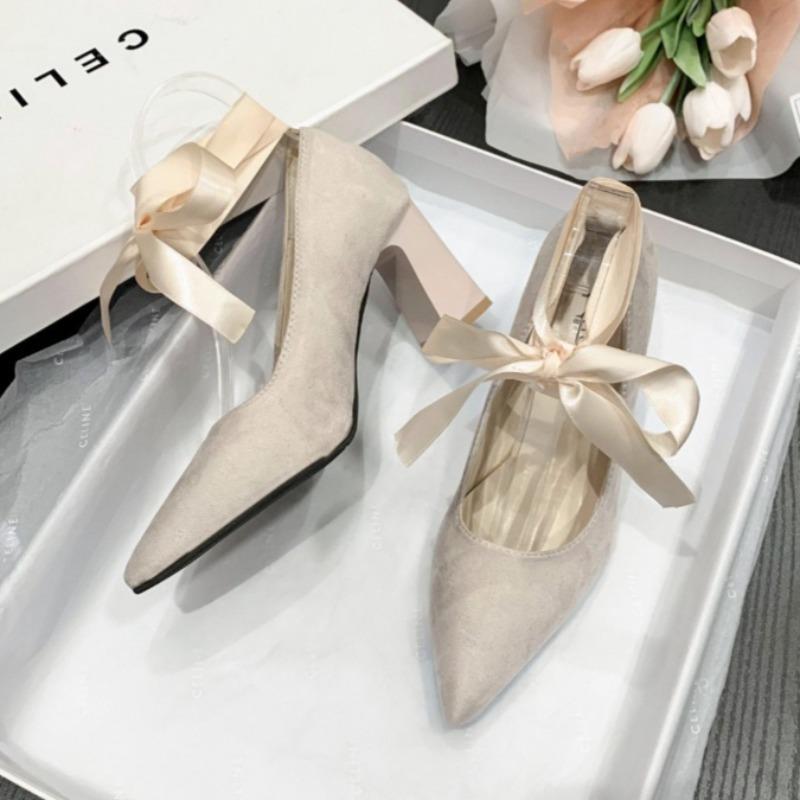 Fashion High Heels Women Shoes Elegant Summer Sandals Sexy Pointed Toe Heeled Shoes New 2025 Woman Lace Up Pumps Party Zapatillas Mujer