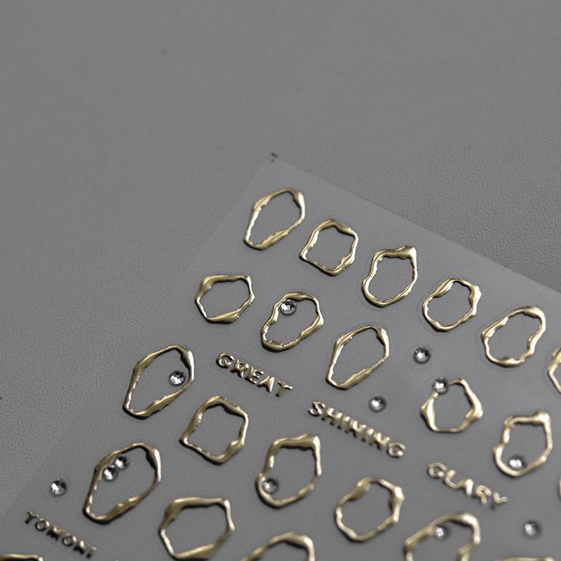 

Tomoni Bright Crystal Nail Art Sticker Best Selling Retro Eyelet Nail Sticker Japanese Style Bronzing Shape Nail Beauty Applique to3030-Bronzing