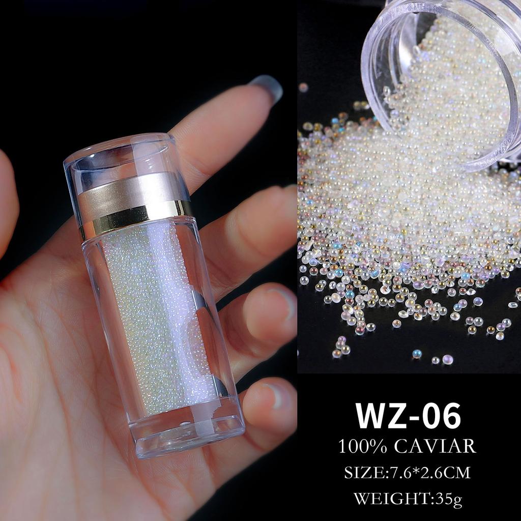 Nail Art Jewelry Elf Beads, Glass Beads Mixed Diamonds, Transparent Beads Micro-Diamonds, Bottled Direct Sales