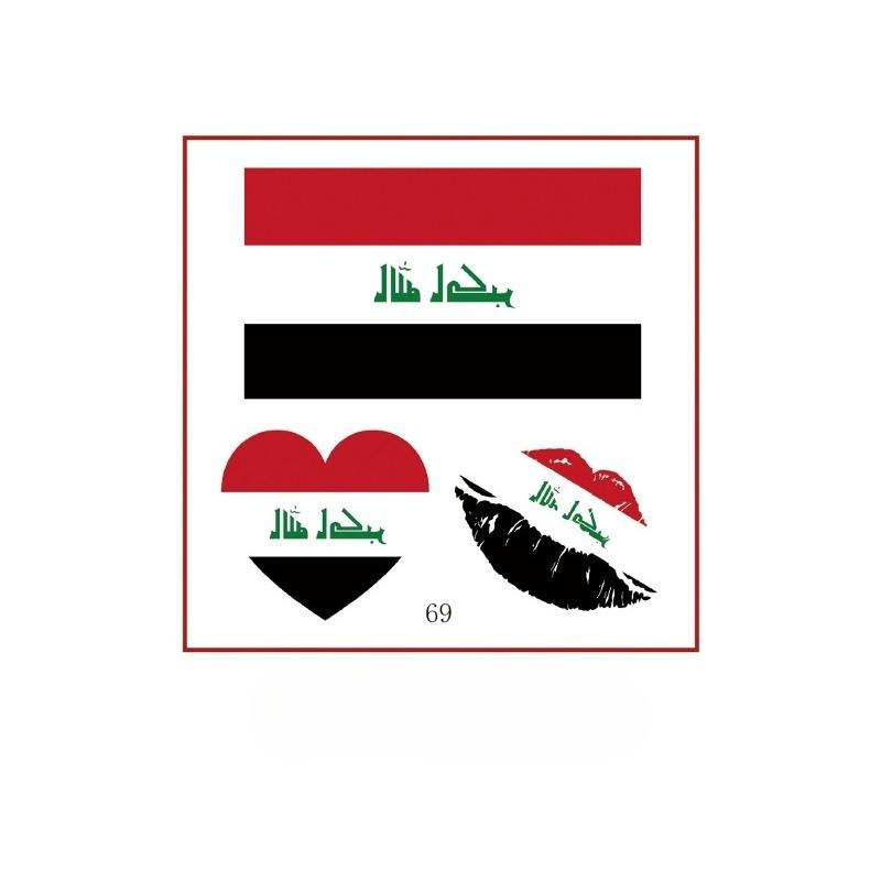 10PCS New World Cup Flag Tattoo Stickers Football Game Games Tattoo Stickers Makeup Face Stickers