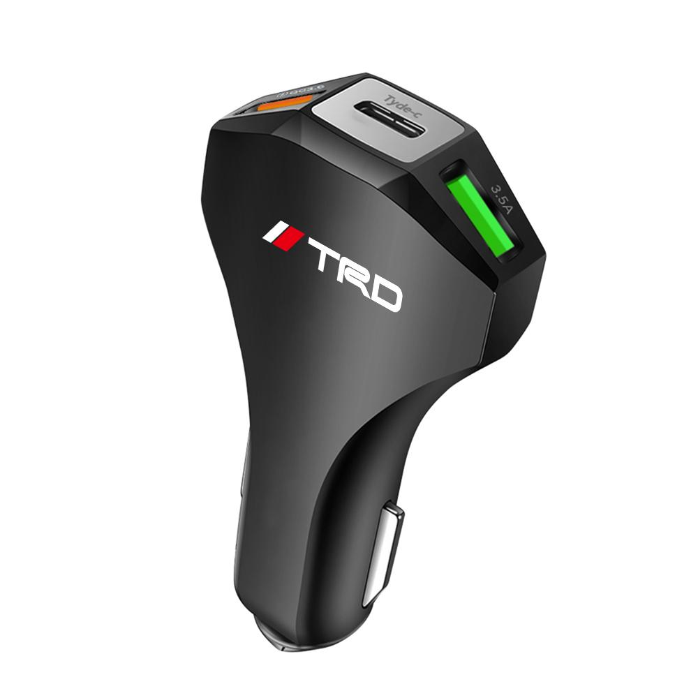 Car Charger Dual Port Type C PD25W Fast Charging Adapter QC 3.0 For Toyota Avalon Mirai Avensis Prado Hilux VVT-I 4WD Corolla