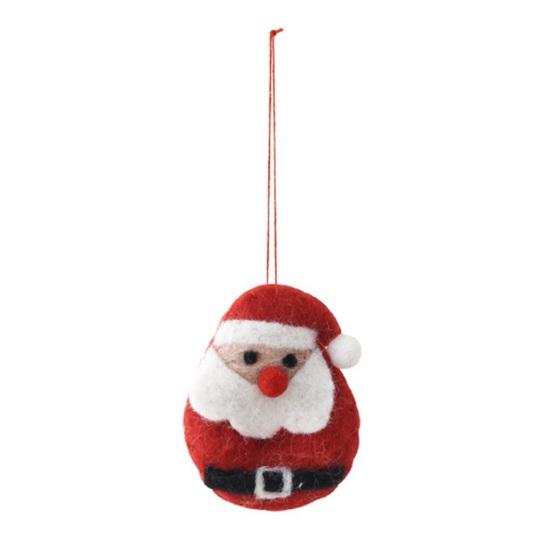 Decorative Charms for Christmas Wreaths Felt Ornament, Handmade Wool Santa Claus, Elf, Snowman Craft Gifts Hanging Decor, Cute Tree