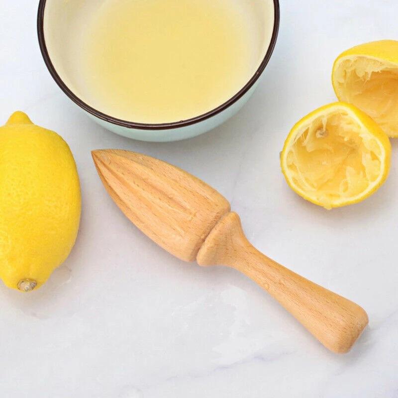 Wood Citrus Reamer, Handmade Lemon Juicer Made of European Hardwood, 6.1-Inches Portable Lemon Squeezer Kitchen Gadget