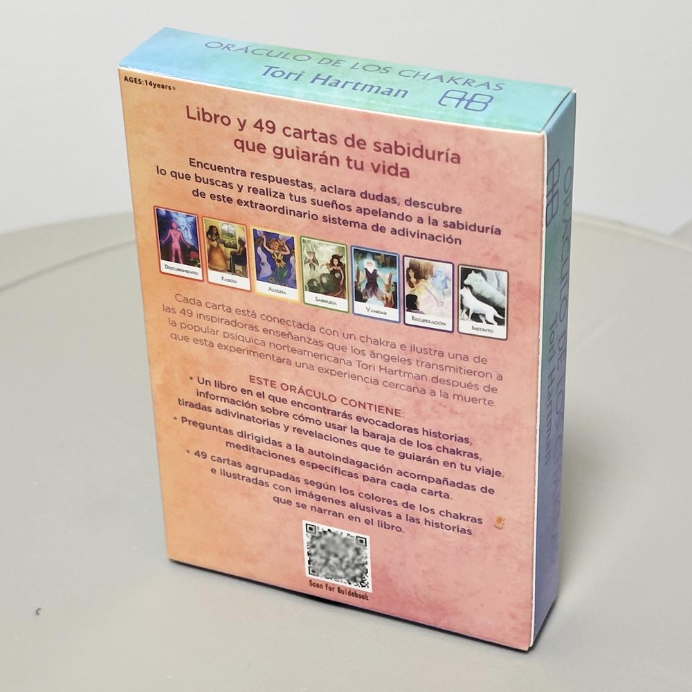 Karty Wyroczni Mądrości Czakr Narzędzie Duchowe do Transformacji Twojego Życia Edycja Hiszpańska 10.4*7.3cm 49 Szt. Kart Wyroczni