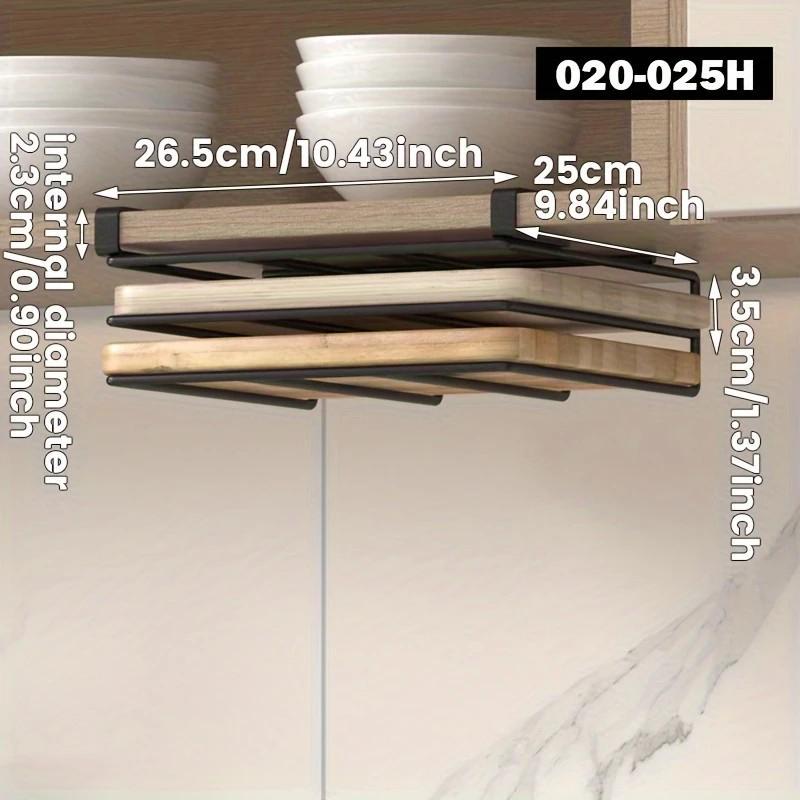 Popular No-Drill Under-Cabinet Cutting Board & Pot Lid Storage Rack