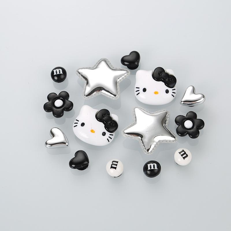 Kitty Cat Cartoon Shoe Charms: Cute Detachable Decorative Buckles for Shoes