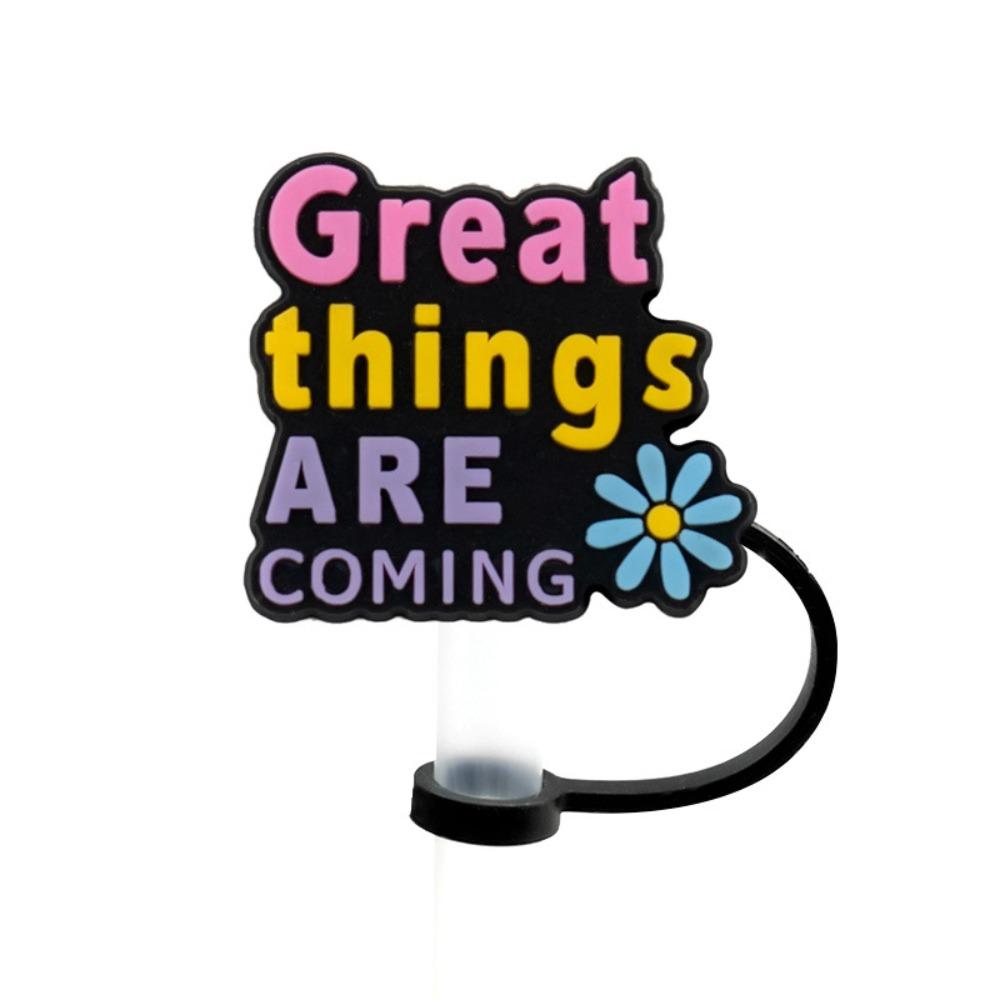2Pcs Sweet Heart Leopard Print Silicone Straw Cap Dustproof Splashproof Rainbow Straw Cover Tips Straw Decoration For 7-8mm