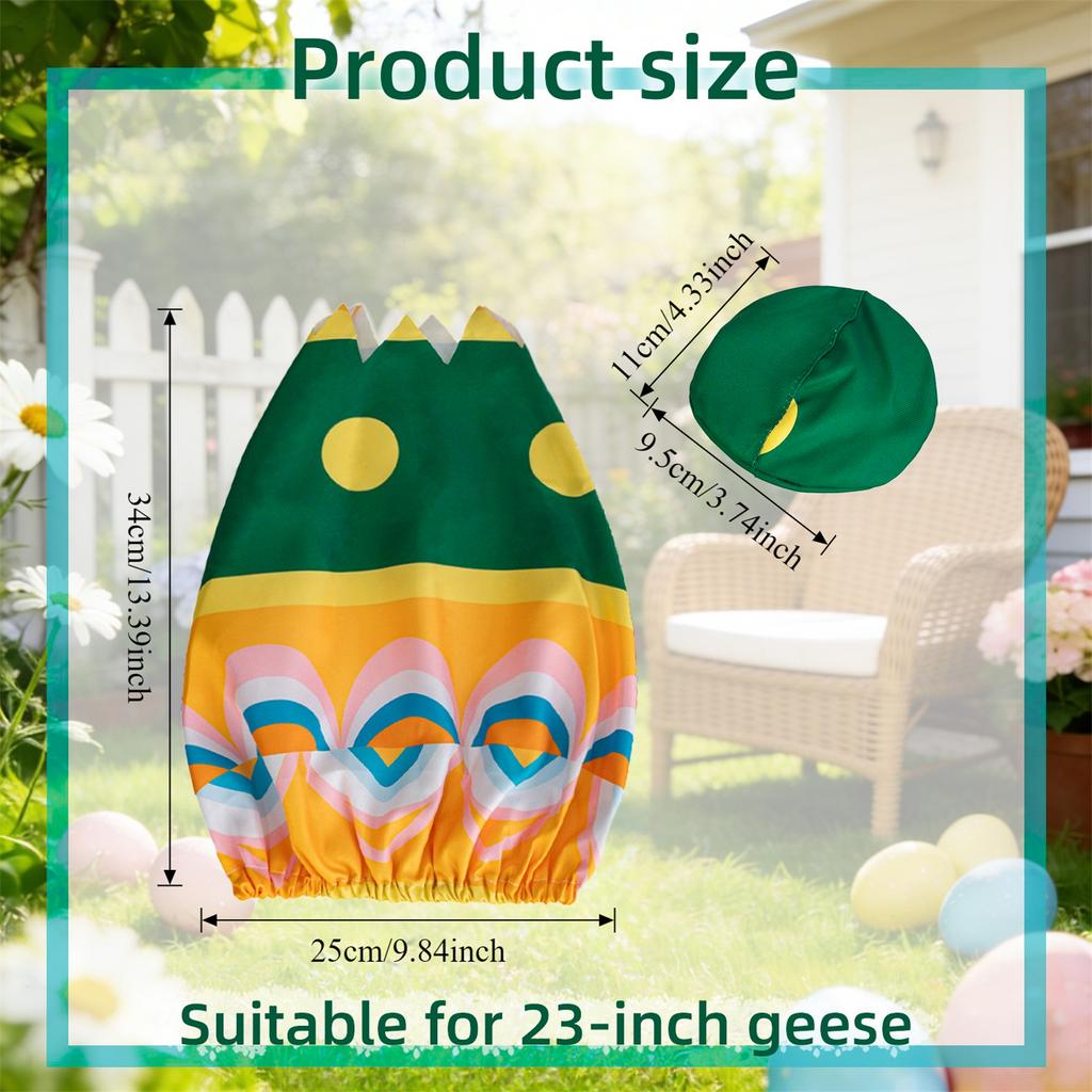 Fun Easter themed Goose costume - perfect for 23-inch cement goose statue lawn, porch, garden and patio outdoor decorations