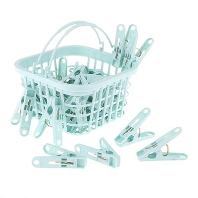 30 vnt. Plastikiniai skalbinių segtukai Skalbinių segtukai Drabužių džiovinimo segtukai Neperpučiami nuo vėjo drabužių segtukai Maži drabužių kaiščiai su krepšeliu